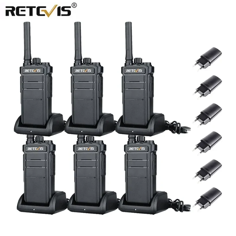 Retevis 장거리 워키토키 전문 라디오 수신 VOX, 보안 레스토랑용 강력한 워키토키, 3W, RB626, 6 개