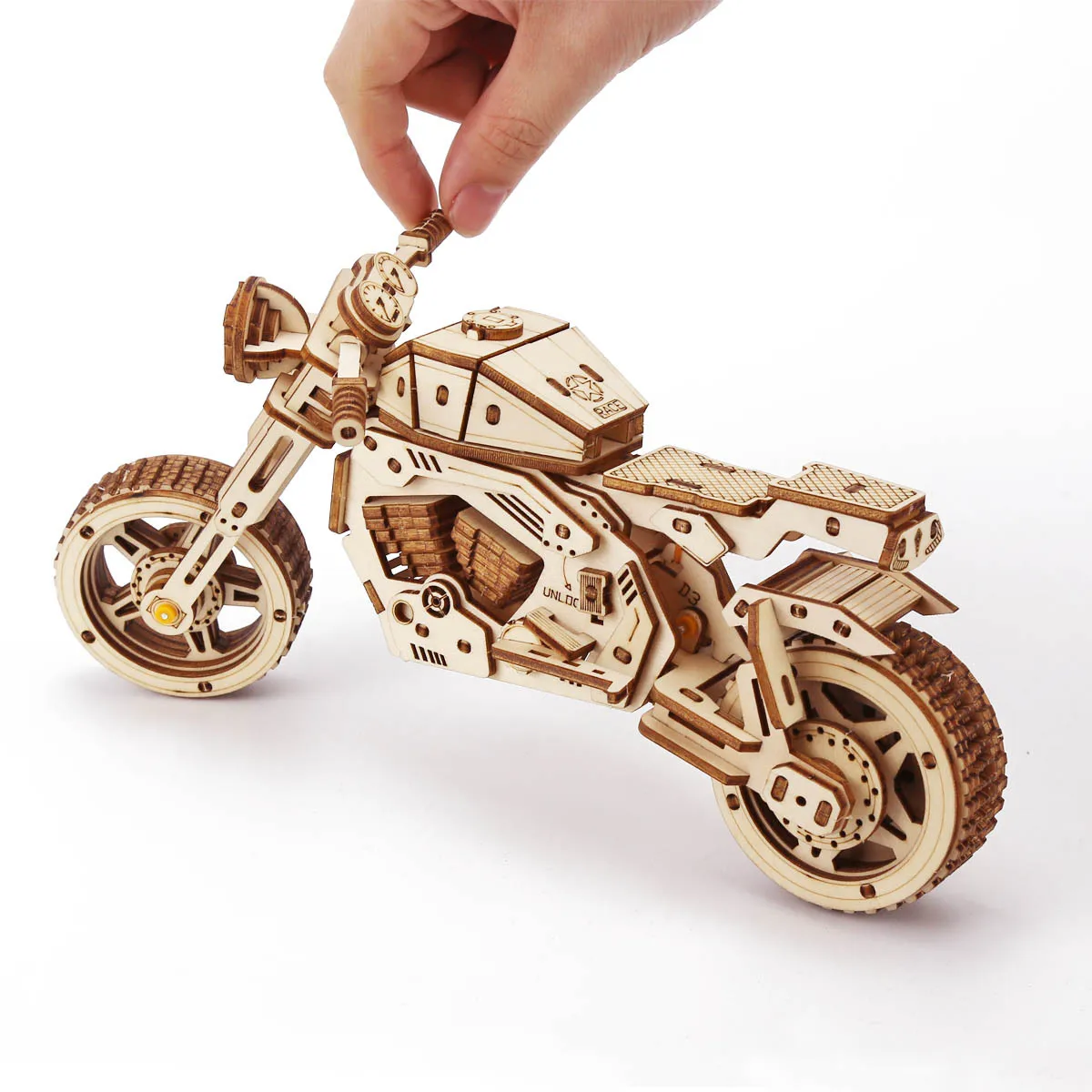 Puzzle per motociclette in legno 3D Giocattoli per bambini Blocchi