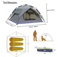 Sunshine-proof Tent Sunshine Shelter Automatic Quick-opening Tent Portable Rainproof Outdoor Self-driving Travel Camping 8964kg# 4
