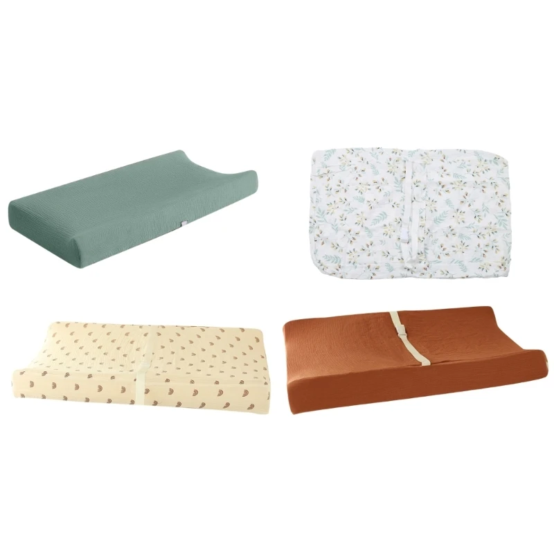 Changing Table Pad Cover Nursery Changing Pad Slipcover gauze Comfortable & Stretchy Infant