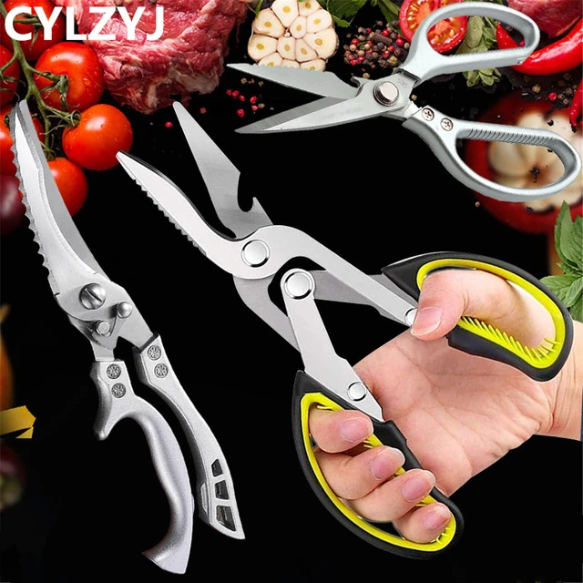 Stainless Steel Kitchen Shears Heavy Duty Scissors for Meat Fish Chicken  Bone US