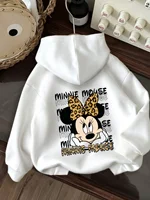 Disney Women's Pure Cotton Sweatshirt Hooded Sweatshirt Fashion Casual Pants Unique Print Plus Size Streetwear Hip-Hop Style