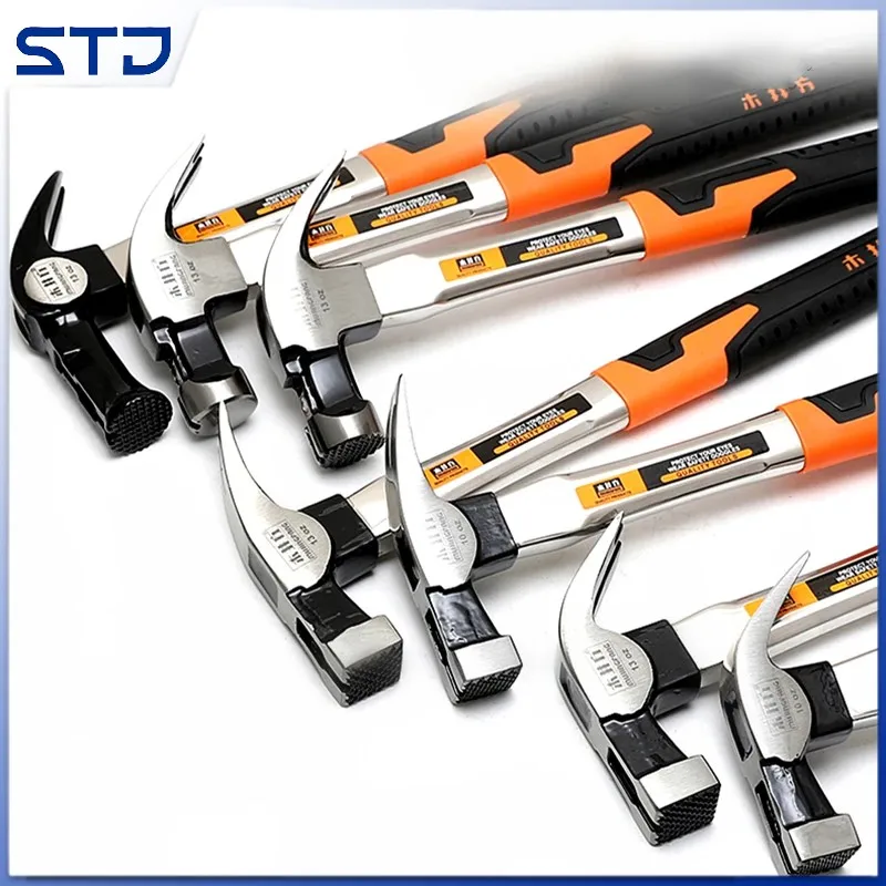 

С Прессованной древесиной, круглая тяжелая головка молотка, внешний съемник для гвоздей из высокоуглеродистой стали, столярные инструменты для ремонта, яркие инструменты