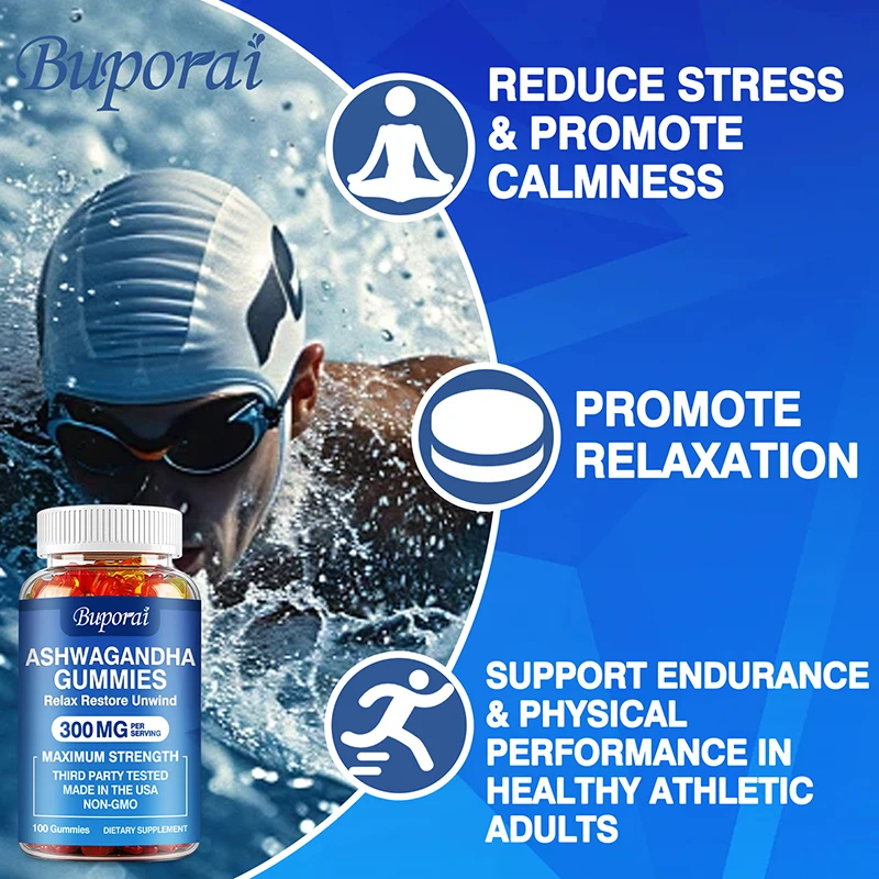 Ashwagandha Gummies Helps Relieve Stress Focus and Maintain Brain and Sleep Health ashwagandha supplement