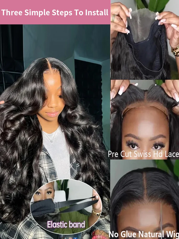 30 40 Inch Body Wave Lace Front Human Hair Wigs Brazilian 7x5 13x4 HD Wavy Loose Wave Lace Frontal Wigs For Women Pre Plucked
