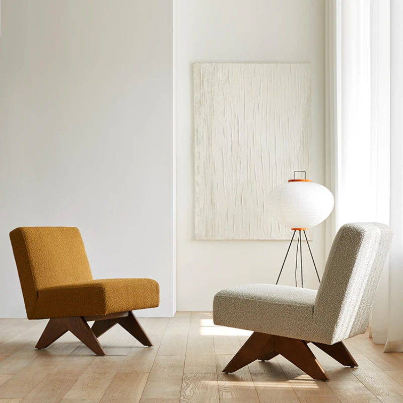 

PQF Couch Single Armchair Solid Wood Living Room Leisure Chair