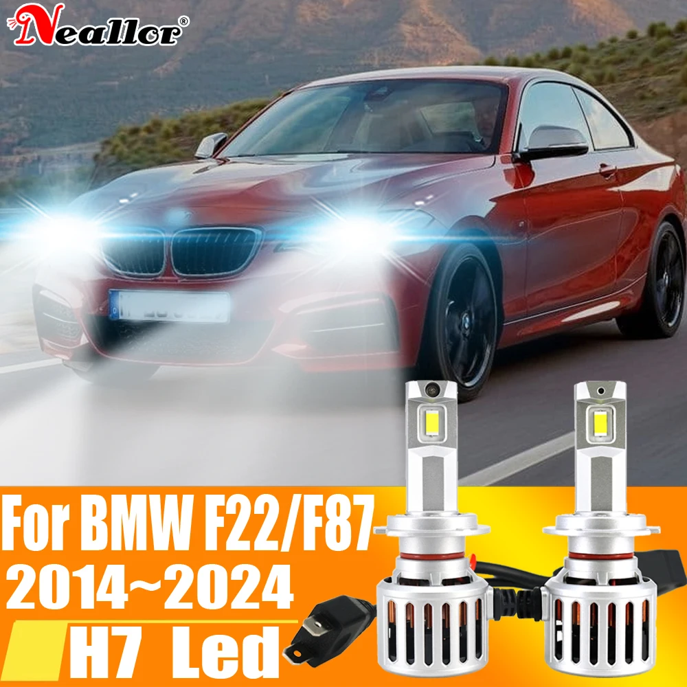 

2 шт., Автомобильные светодиодные лампы H7 12 В 55 Вт для BMW F22 F87 6000 ~ 2014