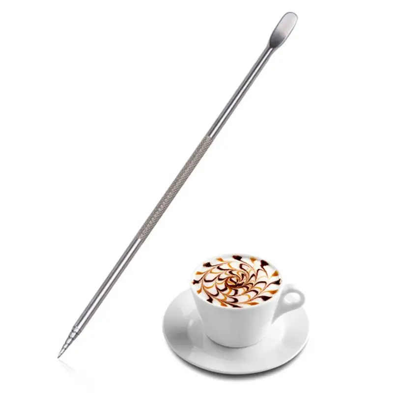 

Stainless Steel Coffee Art Pen Latte Decorating Pen Coffee Fancy Stitch Barista Tool for Cappuccino Latte Espresso Decorating