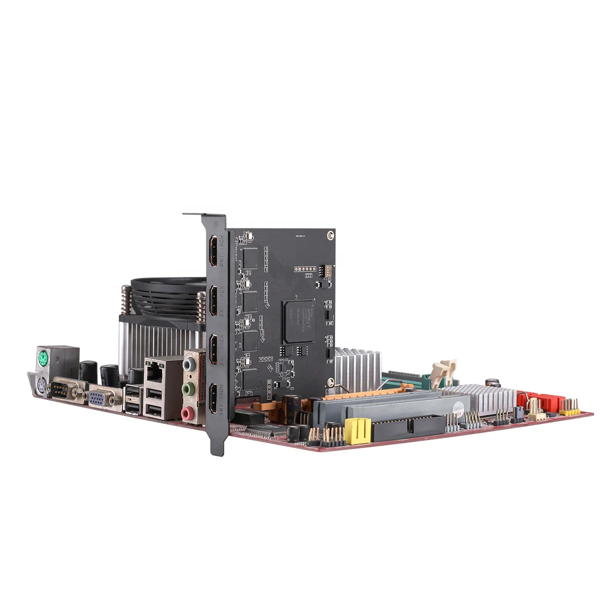 쿼드 HD MI 비디오 캡처 카드, PCI-e x4 인터페이스, 멀티 채널 라이브 스트리밍
