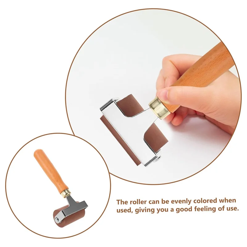 Printmaking Cylinder Painting Supplies Stamping Tool Art Printmaking Tools Roller Rubber Brayer Roller-Y78A