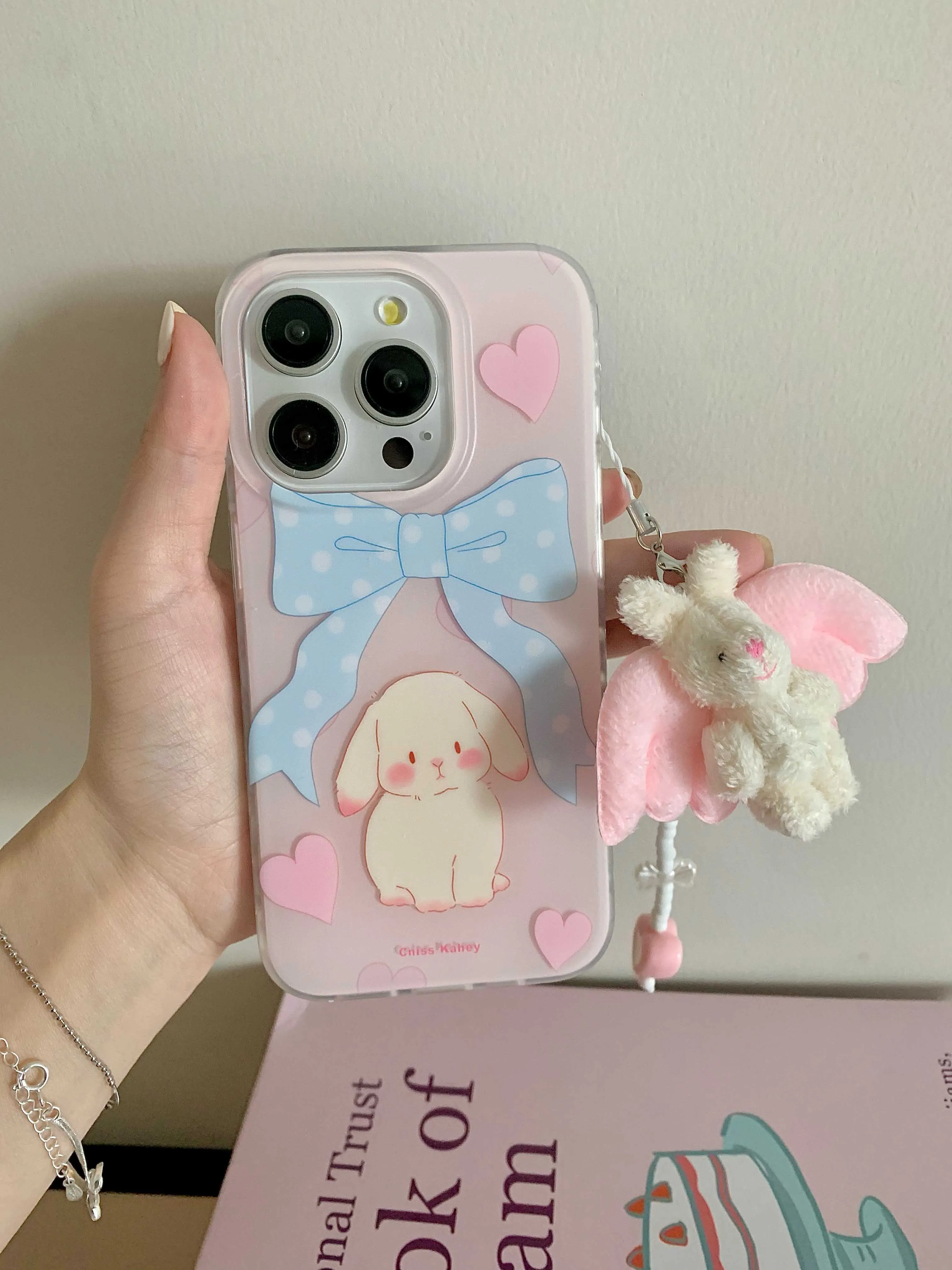 Angel Rabbit Chain Phone Case for iPhone