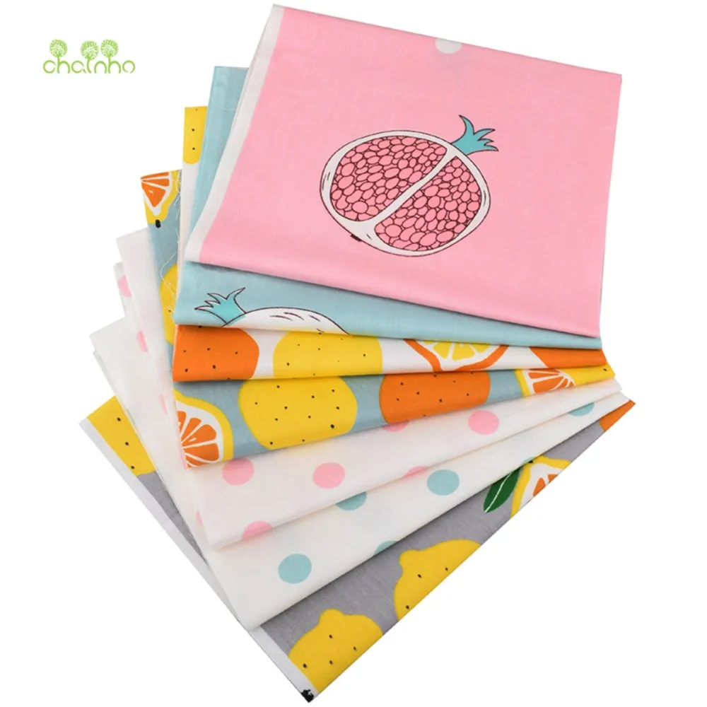 Chainho,Printed Twill Weave Cotton Fabric,Patchwork Cloth,DIY Sewing Quilting Material For Handmade Patchwork,Fruite Series