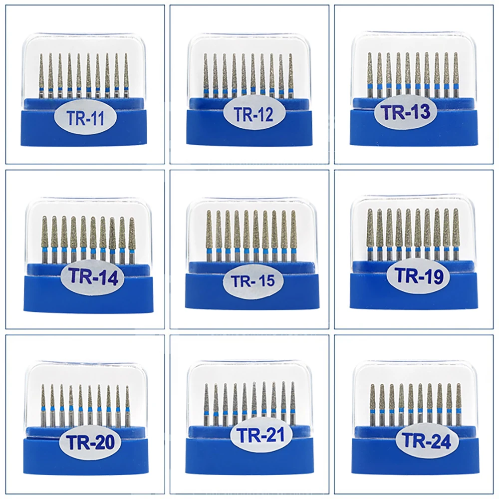 100 Stück/Karton Dental Diamond Bur FG Hoch geschwindigkeit bohrer tr Serie zum Zahn polieren 1,6mm Dental labor Polier werkzeuge – Detail 6