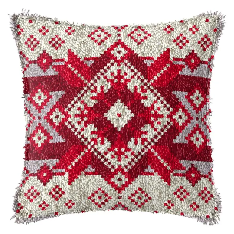 Snowman Santa Latch Hook Kits Rug Latch Hook Pillow Cushion Carpet Embroidery Mat Fomiaran For Needlework Crochet Christmas Gift