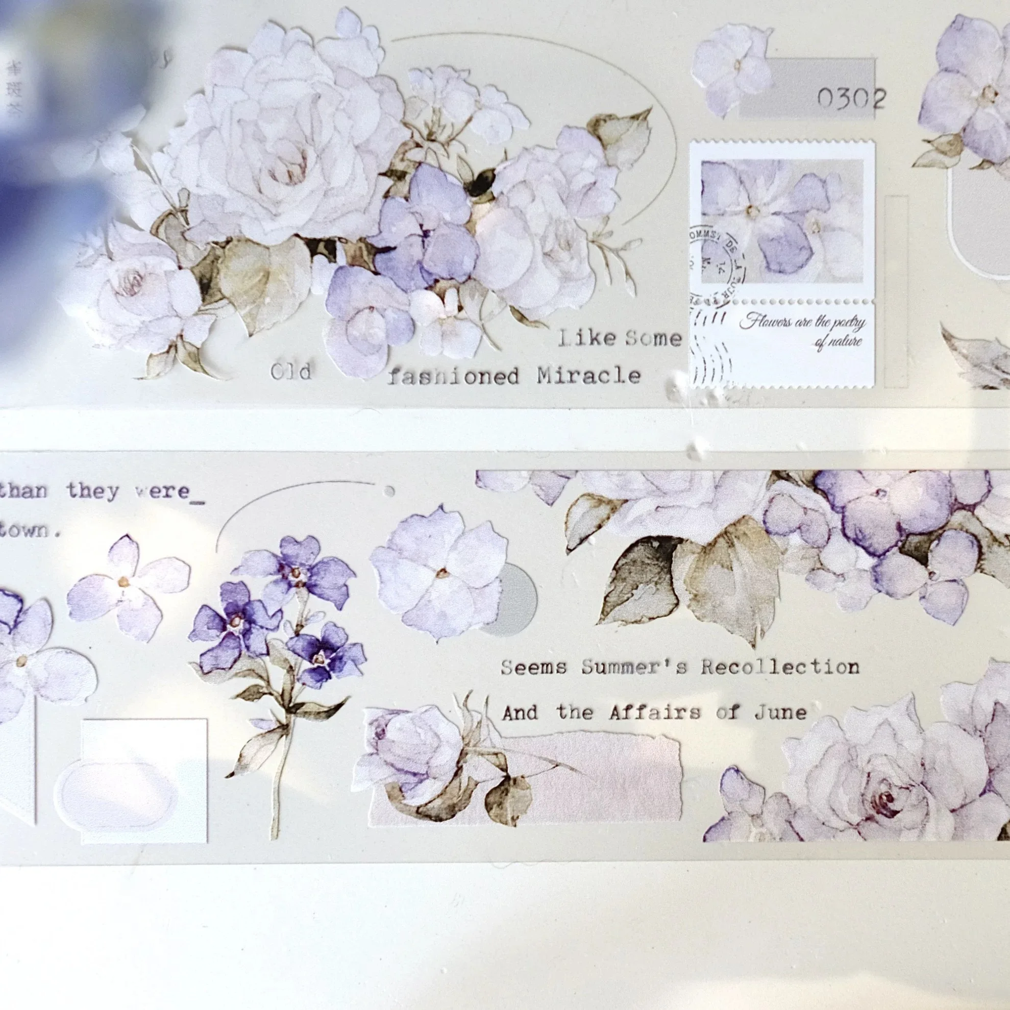 1 Loop Freckles Tea Vol.04 Vintage Flower Courtyard Girl Washi PET Tape für die Kartenherstellung DIY Scrapbooking Dekorative Aufkleber – Detail 6