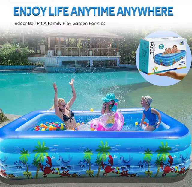 Three-layer printed inflatable swimming pool for children 4