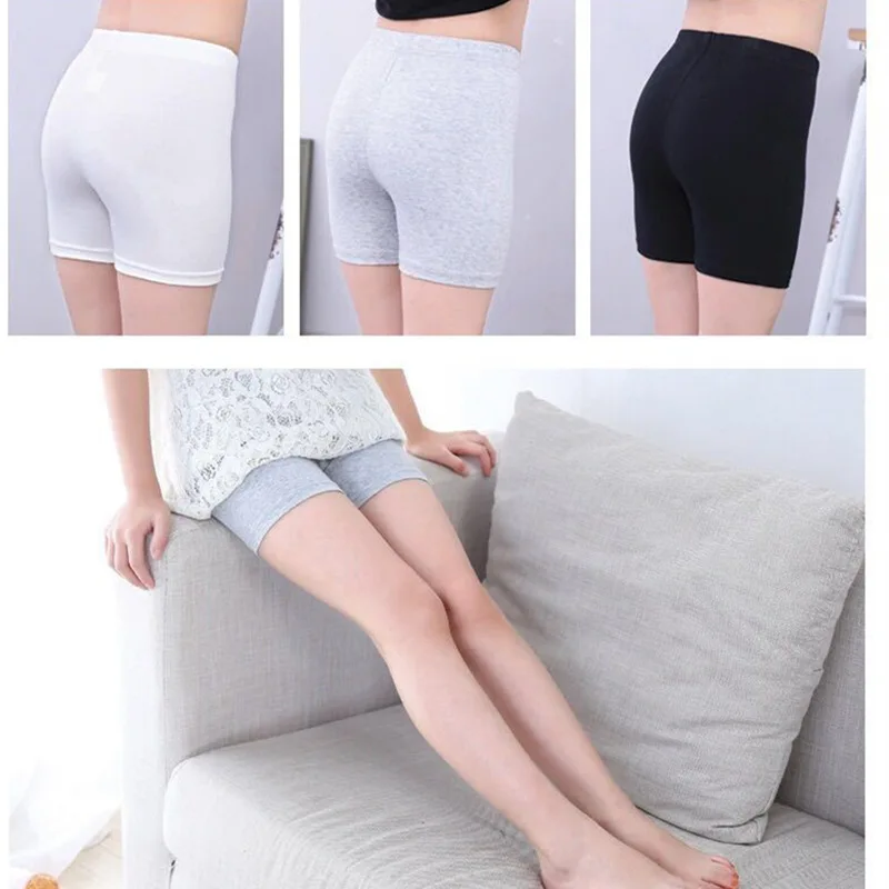 Fashion (B Skin Color)Women Safety Short Pants Soft Solid Shorts