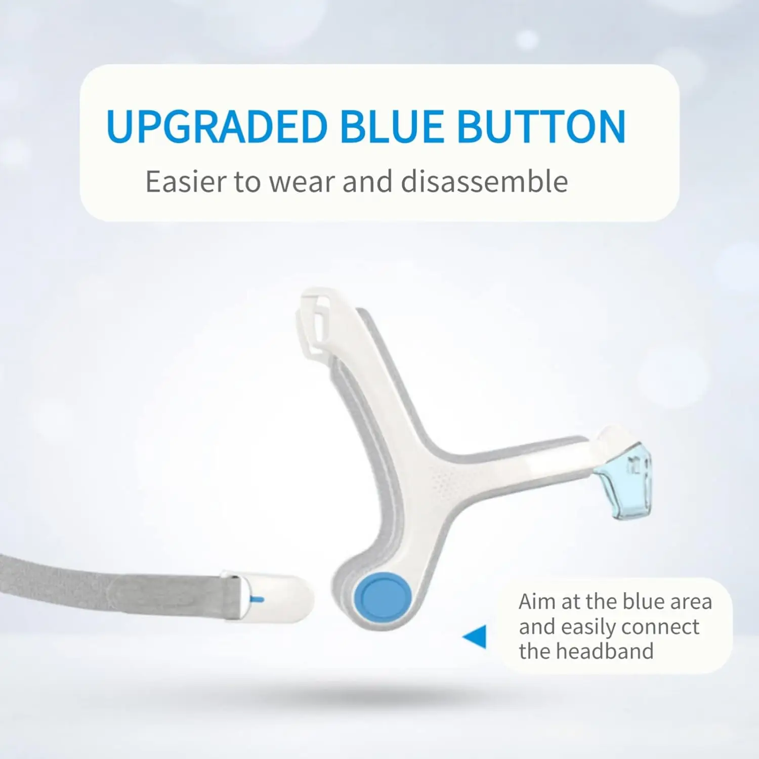 Description Picture 5 of itemResmed AirFit N20 Nasal mask for CPAP Upgrade Reuse Frame Elbow Assembly Kit with Headgear, Frame, Tube and Cushion for N20,