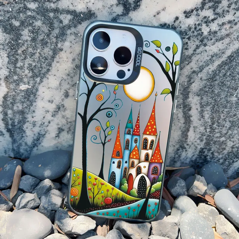 Colorful Forest Town Fashion Laser Shockproof Phone Case