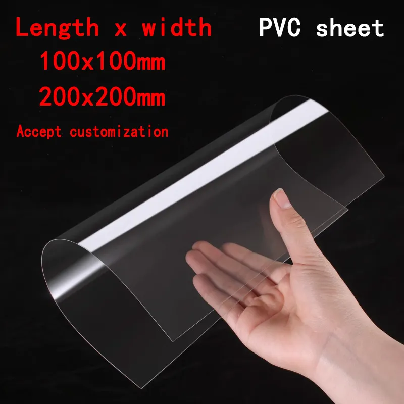PVC Plate High Transparent Plastic Board Hard Plastic Sheet Thin Plate  Isolation Board Pc Board 100x100mm 200x200mm Home DIY