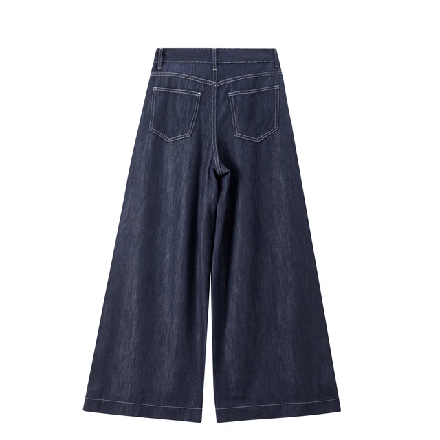 SENTUBILA Women's Jeans Denim Wide Leg Pants 2026 Spring Lyocell Cotton High Waist Casual Pants Loose Straight Trouser W61ND6024 6
