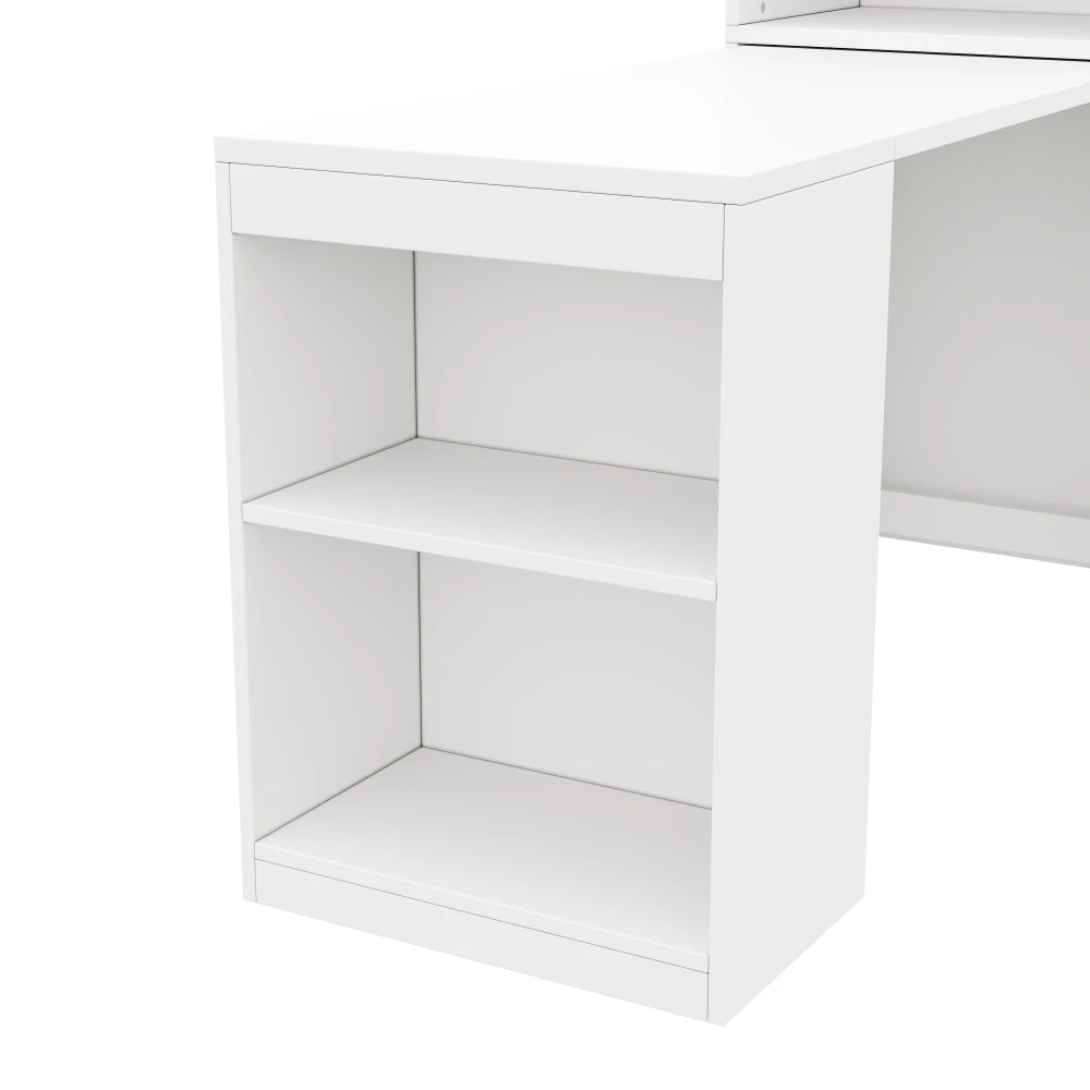 130x51x137cm Multifunktionaler Klapptisch, Bürotisch, Kombination aus Schreibtisch und Schrank in Einem Design, Vier Aufbewahrungsfächer – Detail 9