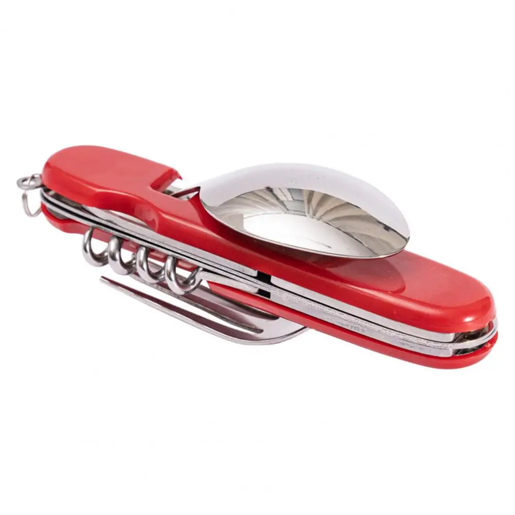 Camping Cutlery Foldable Spork Heat-resistant Detachable Anti-scalding Stainless Steel Folding Fork And Spoon Outdoor Tableware