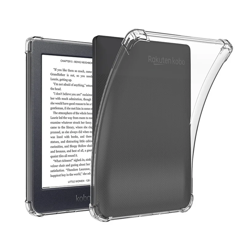 Transparente Tpu Macio Tampa Traseira Escudo Protetor à Prova de Choque E-book Reader Case para Kobo Nia 2e Kobo Clara hd