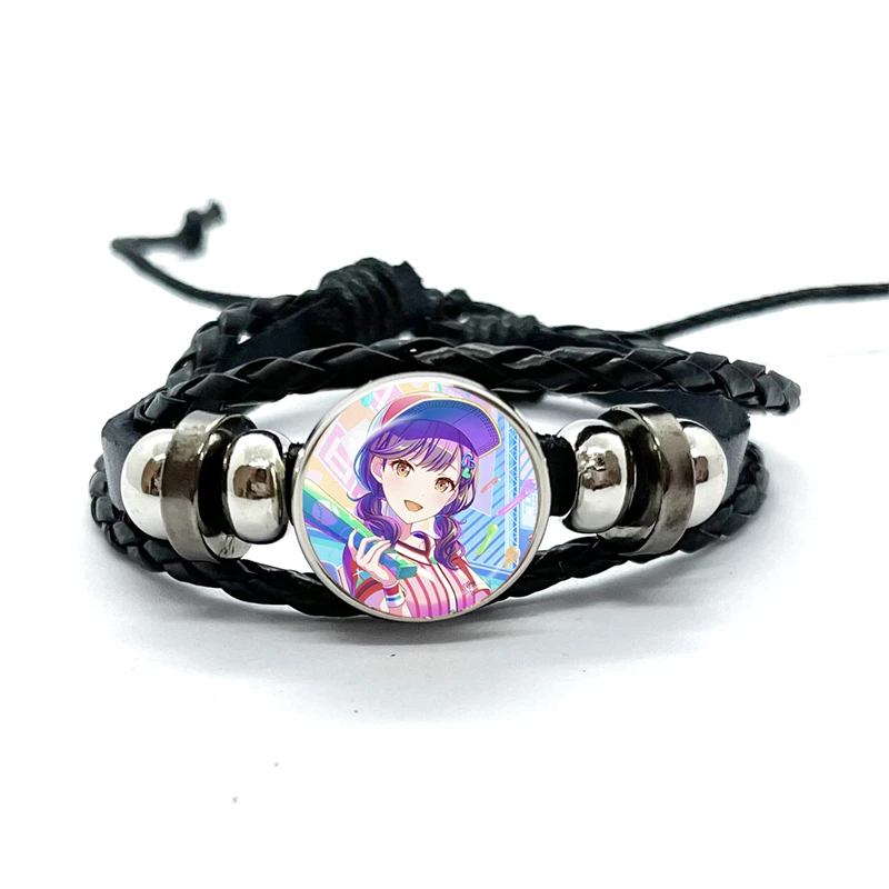 Project SEKAI Anime Shinonome Ena Enanan Leather Bracelets Glass Multilayer Braided Bracelets Bangles Jewelry Gift 5
