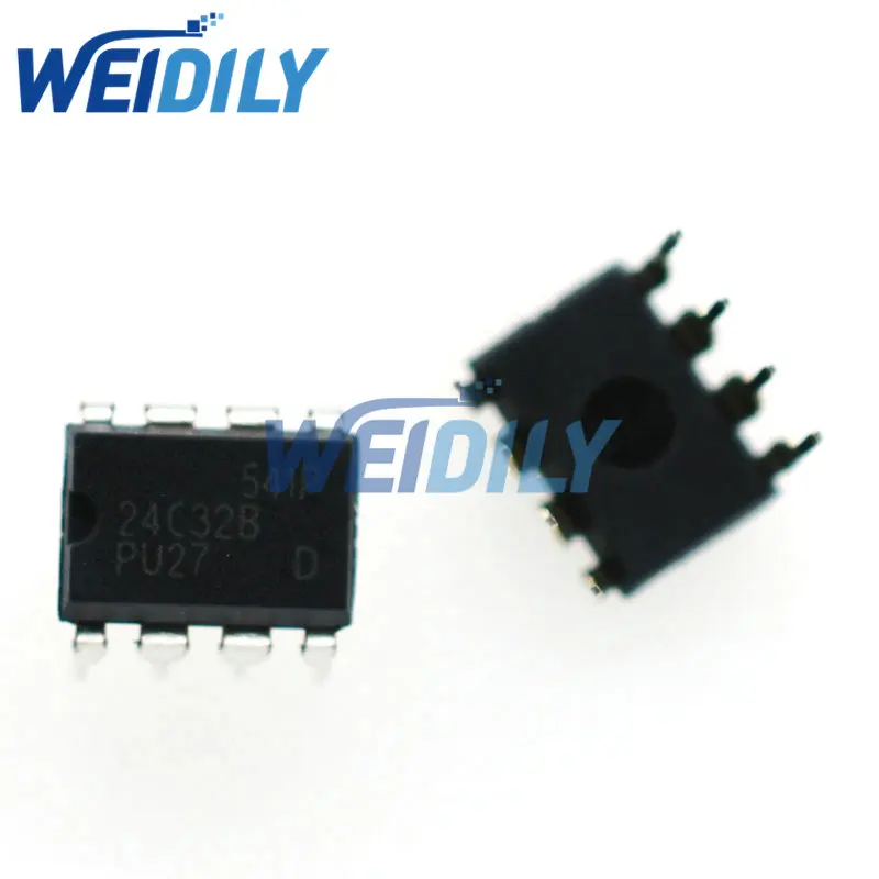 10pcs 24c32 At24c32 24c32 At24c32n Lcd Storage Chip Dip-8 Wholesale ...