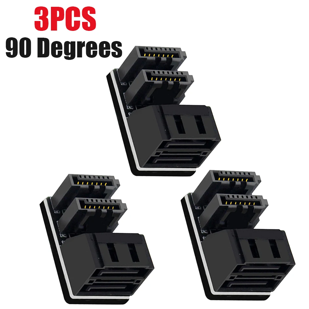 Adaptador SATA 7 Pin A 90 Grados - 2 Piezas, Para SSD/HDD En PC De Sobremesa