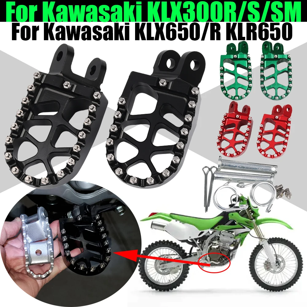 

Для Kawasaki KLX300R KLX300S KLX300SM KLX650 KLX650R KLR650 KLX 300R 300SM KLR 650 Аксессуары для ног Подножки педаль