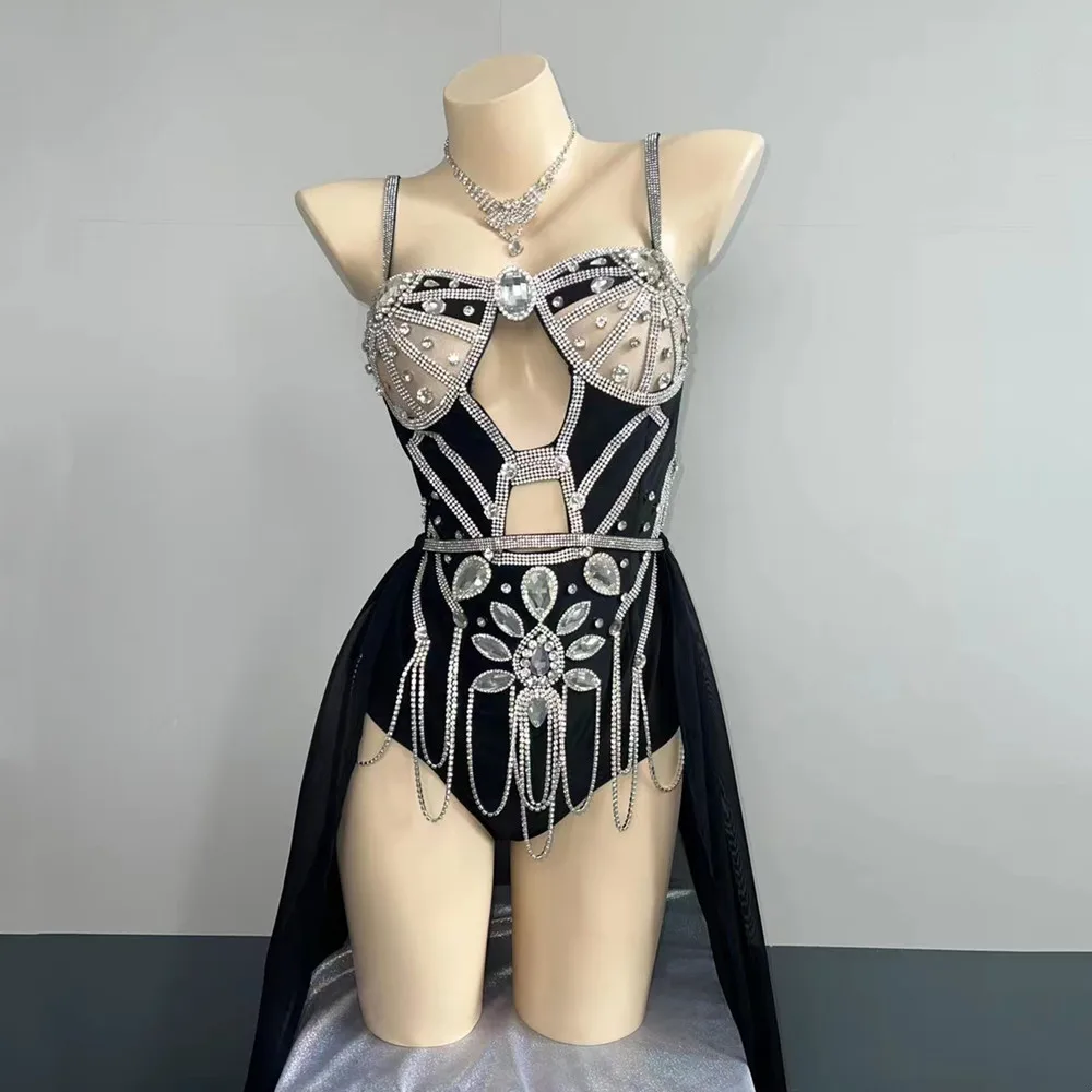 

Блестящий женский боди, газовый костюм для сексуального полярного танца, костюм для клуба, танцевальный костюм для диджея, танцевальный костюм