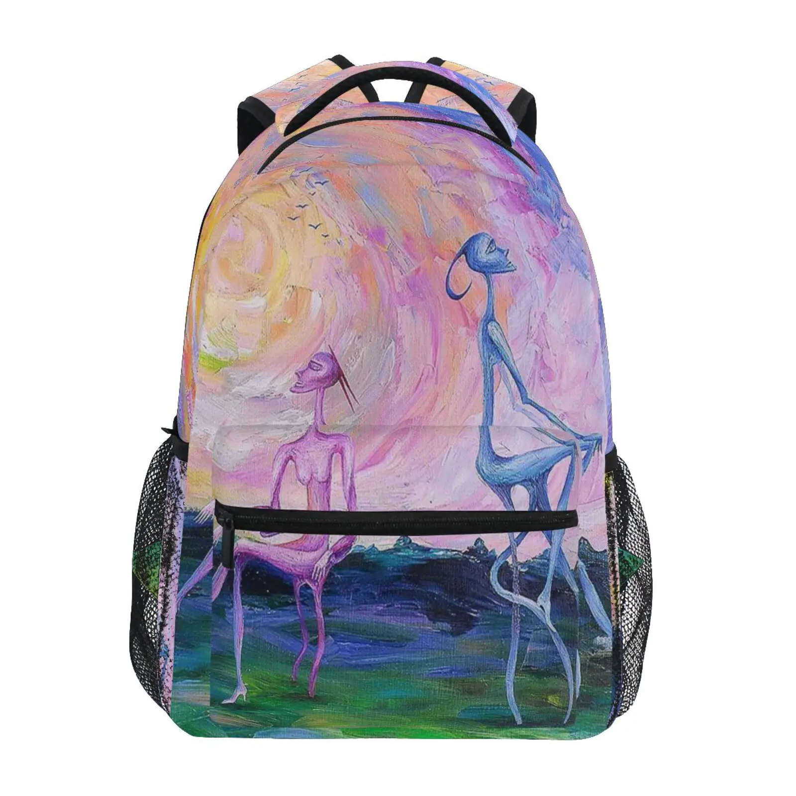 Children School Bags For Girls Kids Satchel Primary Orthopedic School Backpack Oil Painting Princess Backpack Teenager Schoolbag