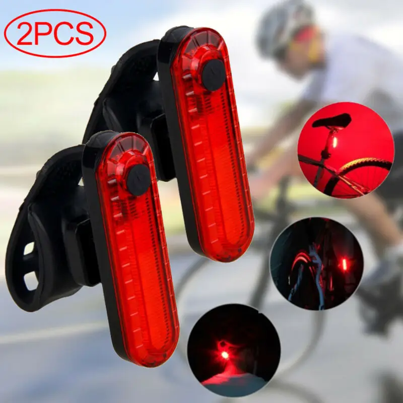 4X USB Rechargeable LED Bike Tail Light Bicycle Safety Cycling Warning Rear Lamp 