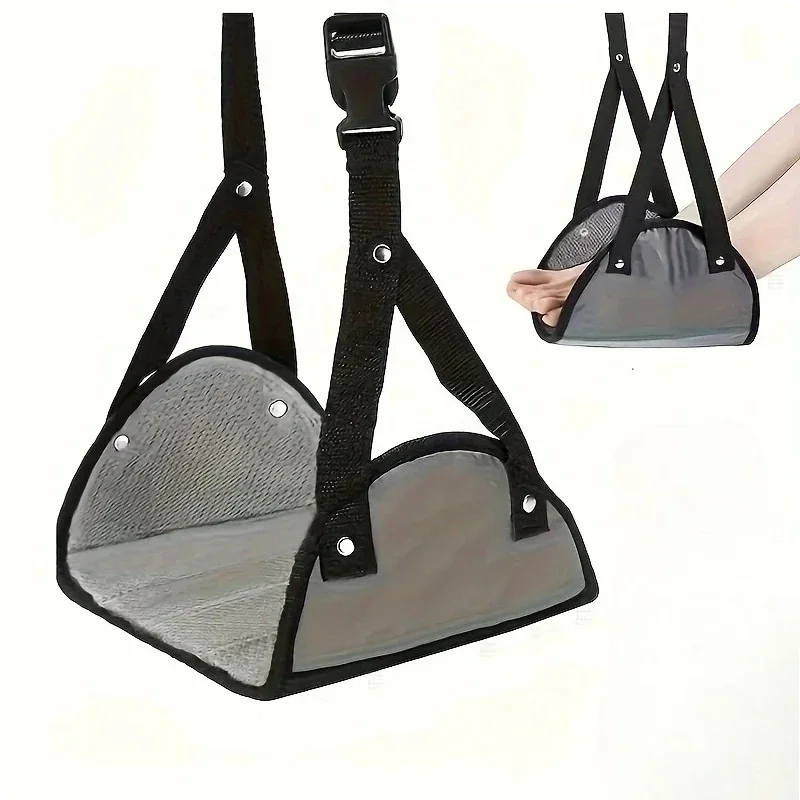 1PC Portable Hammock with Storage Bag,Adjustable, Suitable for Travel, Home, and Office Use. Simple Leg Support Foot Pad, Unisex