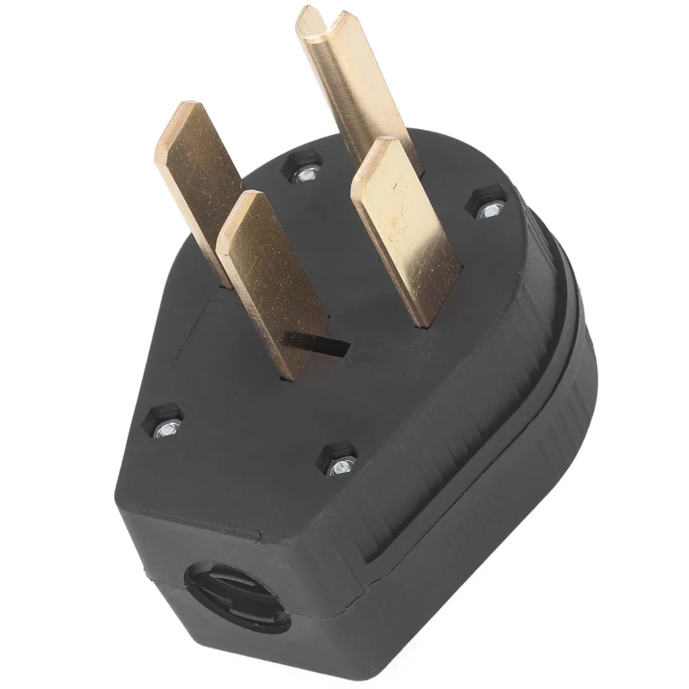 50A NEMA 1450P 수형 커넥터(발전기 및 건조기용), PA66 플라스틱 및 황동 접점으로 내구성 강화