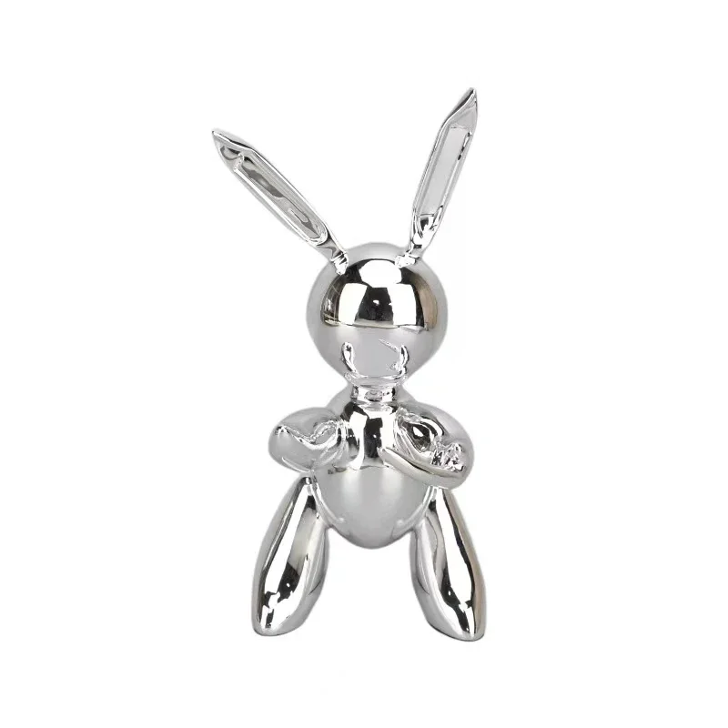 Nuovi Ornamenti Galvanici Di Coniglio D'Argento Blu Di Jeff Koons Ornamenti Geometrici Moderni Nordici