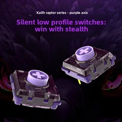 Purple Iris Silent Low - Profile Linear Switches for Mini Mechanical Keyboards (30 PCS)