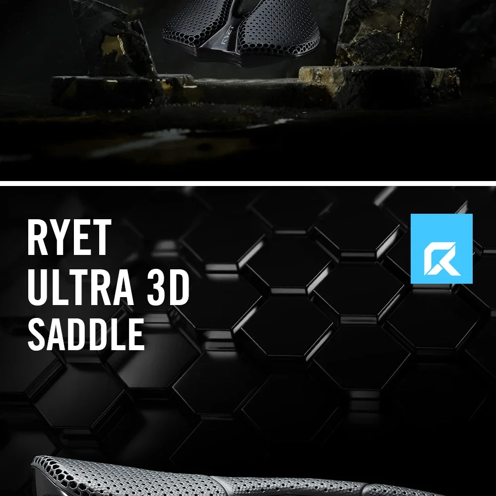 RYET Vollcarbon 3D-gedruckter Fahrradsattel 245 x 143 mm Vakuumpolsterung für MTB Gravel Rennrad Rennsattel Leichte Fahrradteile – Detail 3