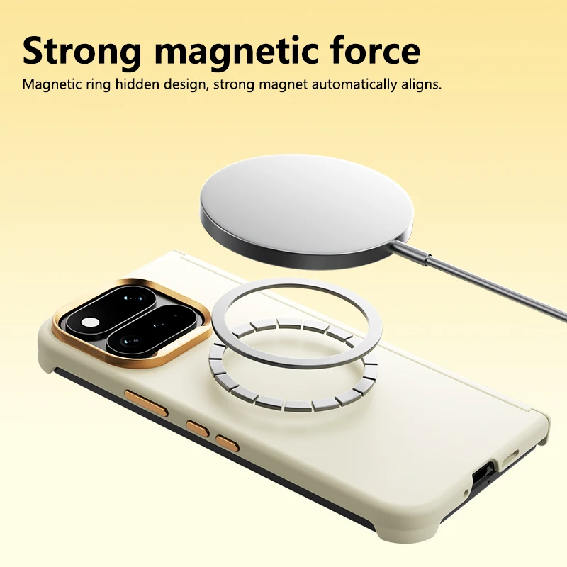 Elegant Skin Feel Hinge Protect Case with Magnetic Wireless Charging Compatibility