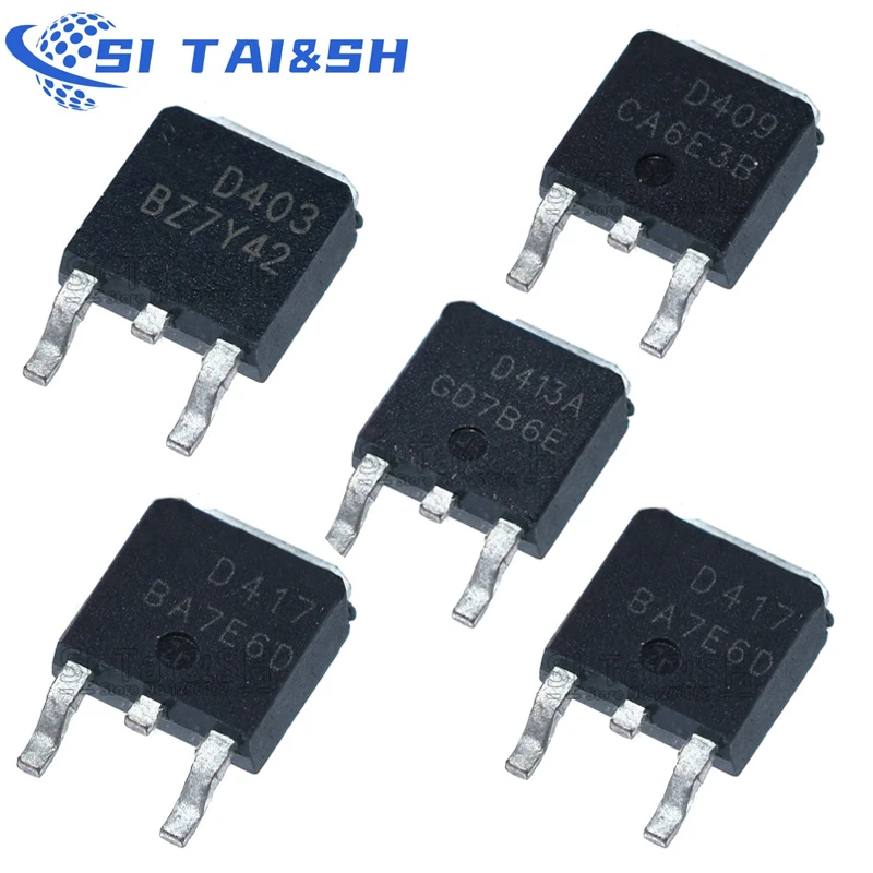 10pcs AOD409 P-Channel MOSFET SMD SOT252 – 26A / 60V, New Production (FET D409)
