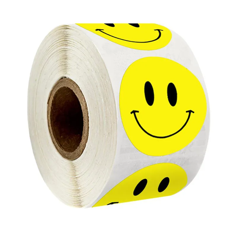 100-500pcs Labels Teacher Child Smiley Thank You Stickers Baking   for Wedding Pretty Gift Cards Envelope Sealing Label Stickers 