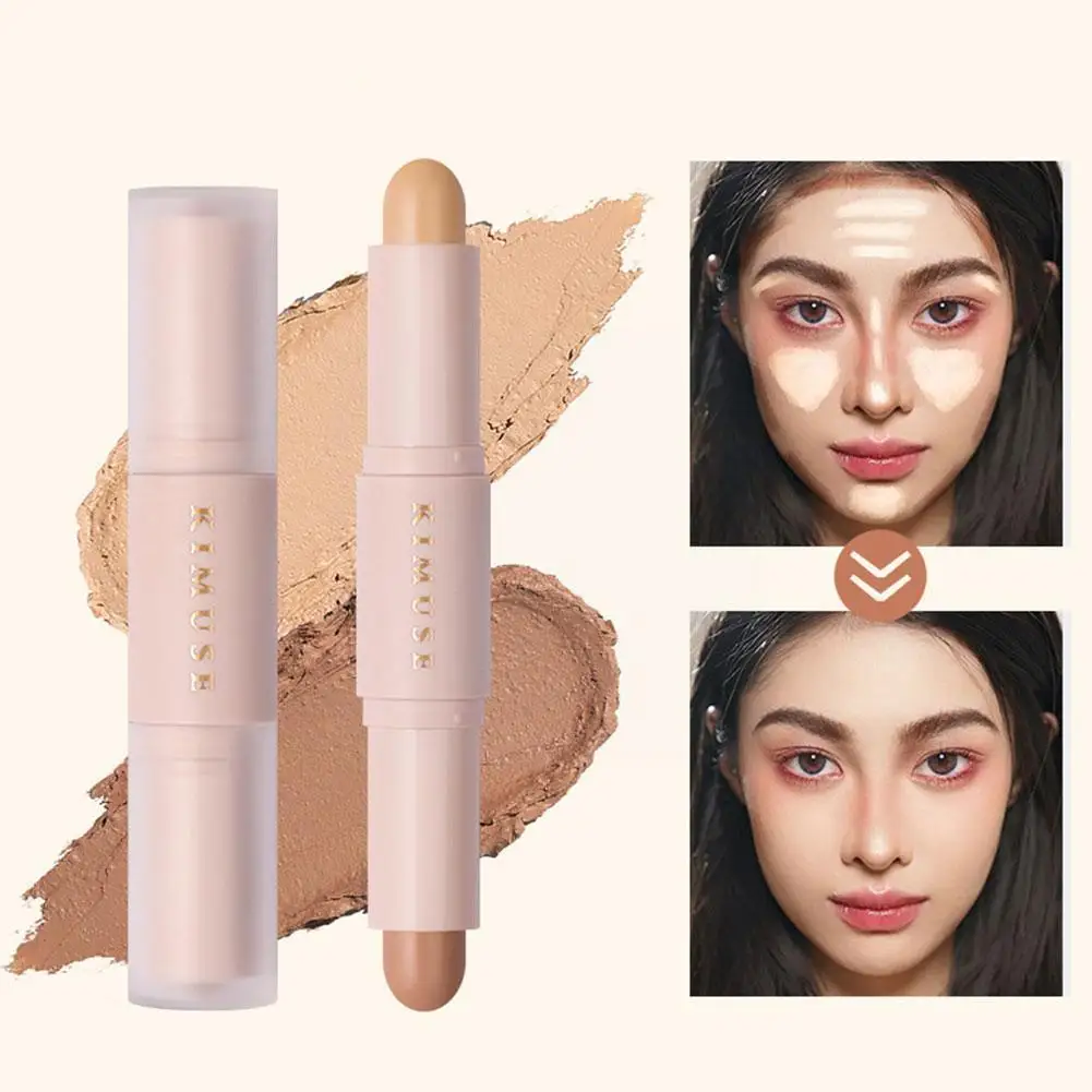 

Double Head Repair Stick Facial Highlight Shadow Concealer Brighten Body Contouring Cosmetics Face Natural Shadow Makeup Pe D7S2