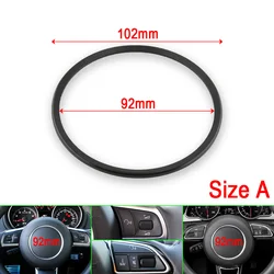 Premium Car Steering Wheel Decorative Ring Sticker Trim Cover - Enhanced Styling (Size A Black)
