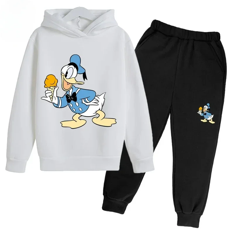 thumbnail image 1 of Nueva sudadera con capucha y pantalones con estampado de Mickey Mouse de Disney para niños de primavera, conjunto de ropa de alta calidad para niñas pequeñas, 1 of 5