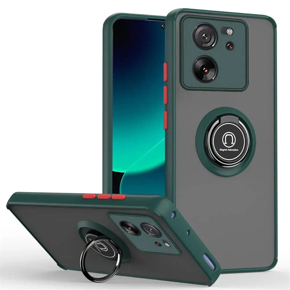 Enhanced Armor Matte Case with Ring Magnetic Holder Stand