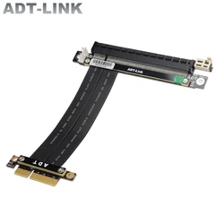 Adaptador extensor de ángulo recto PCI-E x4 a x16, puente para tarjeta de captura, RAID, SSD, Gigabit, LAN, TARJETAS USB, 90