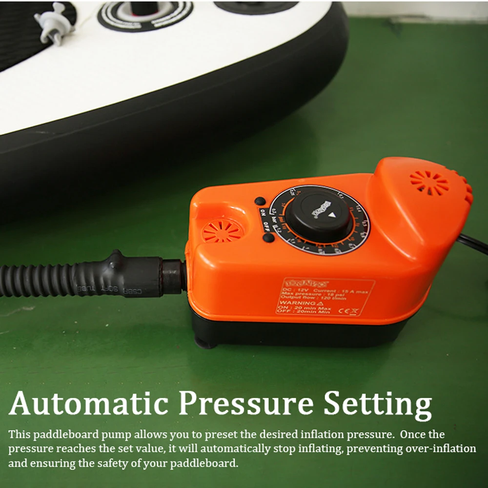 

Электрический воздушный насос 18 фунтов/кв. Дюйм, высокое давление 12 В, насос для весла, портативный надувной насос для весла, доски, КАЯКОВ, водных досок для серфинга