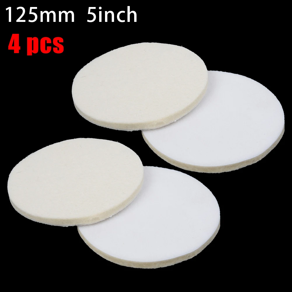 

For Glass Metal Wood Polish Polishing Wheel Polishing Pad Car Furniture Polisher 4pcs 5Inches 125mm Buffing Pad